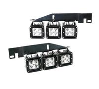 BWVMVB Fog Lights Fendinebbia A LED Per Paraurti Anteriore Auto Con Staffa Di Montaggio Per Ford Per F150 Per SVT Per Raptor 2017 2018 2019 2020 Accessori Fendinebbia Auto(Flood Beam Set)