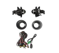BWVMVB Fog Lights Kit Cablaggio + Interruttore Coppia Fari Fendinebbia Per Dodge Per Challenger Gruppo Luci Paraurti Anteriore Con Lente Trasparente Proiettori Halo Fendinebbia Auto