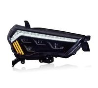 BWVMVB Gruppo Ottico Anteriore UNA Coppia Modifica Allo Xeno Lampada Frontale LED DRL Aggiornamento Dinamico Faro Lente Proiettore Per Toyota Per 4Runner 2014-2021 Fari Auto(White DRL All LED)