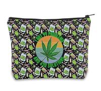 BWWKTOP Borse cosmetiche in tela con foglie di marijuana per amanti delle erbacce, regalo I Got 99 Problems 420 Weeds Zipper Pouch Marijuana Accessori, Ho avuto 99 problemi, Borsa