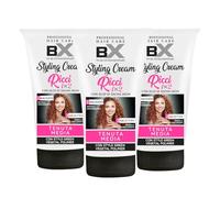 BX - TO BE EXTRAORDINARY Crema Modellante Ricci, Crema Styling Capelli, Senza Risciacquo, con Olio di Sacha Inchi, Azione Disciplinante Anticrespo (150 m x 3, Tenuta Media)