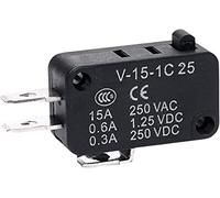 BXCONJUBC Micro interruttori Interruttore Interruttore di Viaggio Viaggiata Contatto Switch-Reset momentaneo V-15 V-151 V-152 V-153 V-154 V-155 V-156-1C25(V-15-1c25)