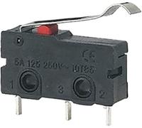 BXCONJUBC Micro Switch 5pcs Mini Limit Switch No NC 3 Pin PCB Terminali SPDT 5A 125V 250V 2 Leva a rulli da 9 mm Azione scattata Push MicroSwitches(PCB Pin Arc Lever)