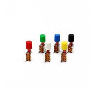 BXCONJUBC Switch 6Pcs Straight Itch PS-22F02 Six-Pin Loc Self-Loc Switch/No Switch/Button Un Set di Pulsanti e Cappelli(Mixing,No Lock)