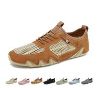 BXCZEDW Vogany Shoes - Sandali ortopedici unisex Nevova da donna e da uomo, senza lacci, per piedi nudi e sportivi, traspiranti, Marrone, 41 EU