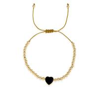BXDA Braccialetti con perline dorate da donna, con ciondoli fatti a mano, regolabile, bohémien, corda intrecciata, braccialetto dell'amicizia, regalo estivo da spiaggia, 6"-11", Acciaio inossidabile