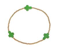 BXDA Braccialetti da donna a forma di cuore con perle dorate, carini fatti a mano, impilabili, bohémien, perline sferiche, braccialetto dell'amicizia, braccialetto elastico estivo, 7", Ottone, Non