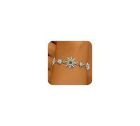 BXDA Braccialetto da donna a forma di sole e argento, regolabile, con zirconia cubica e strass, a catena, per balli studenteschi, gioielli, accessori regalo, 7"-9", Acciaio inossidabile, Nessuna