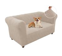 BXFUL Copridivano Chesterfield Elasticizzato 1 2 3 Posti, Fodere Copridivano con Braccioli per Il Soggiorno, 1 Pezzo Copridivani Universale, Copri Divani Antiscivolo per Animali (Cachi,2 Posti)