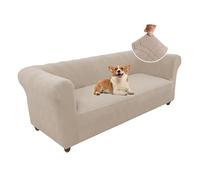BXFUL Copridivano Chesterfield Elasticizzato 1 2 3 Posti, Fodere Copridivano con Braccioli per Il Soggiorno, 1 Pezzo Copridivani Universale, Copri Divani Antiscivolo per Animali (Cachi,3 Posti)