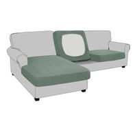 BXFUL Copriseduta Divano Elasticizzato Fodera per Cuscino ad Alta Elasticità Cuscino per Divano Fodera per mobili Protezione per Divano (Grande 4 Posti,Verde)