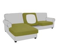 BXFUL Copriseduta Divano Elasticizzato Fodera per Cuscino ad Alta Elasticità Cuscino per Divano Fodera per mobili Protezione per Divano (Grande 4 Posti,Giallo smeraldo)