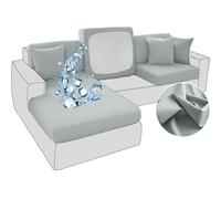 BXFUL Copriseduta Divano Elasticizzato Ice Silk Impermeabile Alta qualità Copricuscino Morbido Protezione del Cuscino Sedile del Divano Lavabile (Grande 4 posti,Grigio)