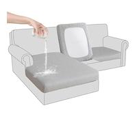 BXFUL Copriseduta Divano Elasticizzato Jacquard Impermeabile Alta qualità Copricuscino Morbido Protezione del Cuscino Sedile del Divano Lavabile (Grande 1 posto,Grigio chiaro)