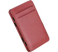 BXGGXBYSW Porta carte Porta carte da uomo in ecopelle Porta carte di credito Porta carte da lavoro Porta carte (Colore : Nero), Rosso