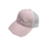BXHHUDK Cappellino da Baseball Distressed Mesh Trucker cap Green Washed Frayed Regolabile Back Cappello per Casual Daily Outdoor Summer Wear