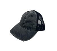BXHHUDK Cappellino da Baseball Distressed Mesh Trucker cap Green Washed Frayed Regolabile Back Cappello per Casual Daily Outdoor Summer Wear
