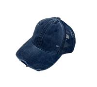 BXHHUDK Cappellino da Baseball Distressed Mesh Trucker cap Green Washed Frayed Regolabile Back Cappello per Casual Daily Outdoor Summer Wear