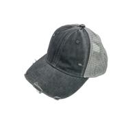 BXHHUDK Cappellino da Baseball Distressed Mesh Trucker cap Green Washed Frayed Regolabile Back Cappello per Casual Daily Outdoor Summer Wear