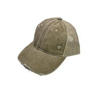 BXHHUDK Cappellino da Baseball Distressed Mesh Trucker cap Green Washed Frayed Regolabile Back Cappello per Casual Daily Outdoor Summer Wear