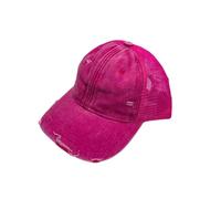 BXHHUDK Cappellino da Baseball Distressed Mesh Trucker cap Green Washed Frayed Regolabile Back Cappello per Casual Daily Outdoor Summer Wear