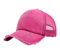 BXHHUDK Cappellino da Baseball Lavato Distressed Mesh Back Trucker cap Frayed Bordo Cappello A Cinghia Regolabile per La Passeggiata All'aperto dell'Estate Dell'usura Quotidiana degli Adulti