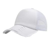 BXHHUDK Cappellino da Baseball Lavato Distressed Mesh Back Trucker cap Frayed Bordo Cappello A Cinghia Regolabile per La Passeggiata All'aperto dell'Estate Dell'usura Quotidiana degli Adulti