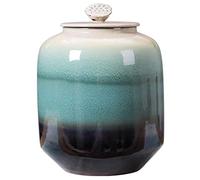 BXHouP-BaiZTM Contenitore for riso in ceramica, dispenser for cereali, adatto for farina, zucchero, caffè, riso, noci, snack, cibo for animali, tè(15kg/33lb)