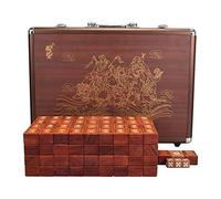 BXHouP-BaiZTM Gioco da tavolo 144 MahJong con scatola Giochi tradizionali cinesi di Mahjong Set di tessere Mahjong Bellissimo regalo Adatto for la collezione Pterocarpus Indicus