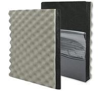 BXI Schiuma insonorizzante a cellule chiuse, confezione da 2, autoadesiva, 40,6 x 30,5 x 4,6 cm, schiuma fonoassorbente, ideale per isolamento acustico e termico (grigio)