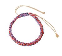 Bxithnr Bracciale Portafortuna in Stile Tibetano, Braccialetto Corda dell'amicizia Intrecciati, Fatto a Mano, Bracciali con Preghiera di Fede per Adolescenti/Uomo/Donne/Amici/Genitori (15-25 cm)