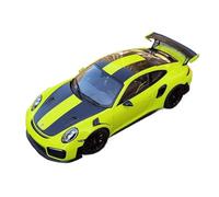 BXJUCBHDO Modellini in scala 1/18 For Porsche 911 (991.2) GT2 RS Modello Auto Lega Pressofusa Collezione Statica Simultiaon Ornamento Regalo Giocattolo Veicoli a motore(Fluorescent Green)