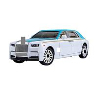 BXJUCBHDO Modellini in scala 1/24 For Rolls Royce Phantom Modello Di Auto Pressofusa In Lega Limousine A Scomparsa Simulata Collezione Metallo Zincato Veicoli a motore(Blue)
