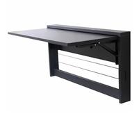 BXKF Tavolo Pieghevole a Parete Multifunzionale, Tavolo Pieghevole a Muro con Ripiani, Adatto per Studio/Soggiorno/Camera da Letto, Salvaspazio, Portata 30 kg(Black,63 * 41.5cm/25 * 16.3in)