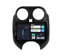 BXLIYER Android 14 IPS Autoradio Per Nissan March Micra (2010-2017) Navigation GPS Radio - 2G+32G - Senza fili CarPlay Android Auto - DAB Volante Dual-Band WiFi Bluetooth - 9 Pollici 2 Din - Camera