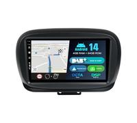 BXLIYER |Built-in DAB| Android 14 Autoradio Per Fiat 500X (2014-2020) - Wireless CarPlay/Android Auto - 4G+64G - Camera + MIC - Volante 360-CAM Dual-Band WIFI DSP Bluetooth - IPS 9 Pollici 2 Din