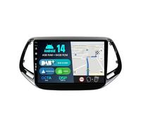 BXLIYER |Built-in DAB| Android 14 Autoradio Per Jeep Compass (2017-2021) - Wireless CarPlay/Android Auto - 4G+64G - Camera + MIC - Volante 360-CAM Dual-Band WIFI DSP Bluetooth - IPS 10.1 Pollici 2 Din
