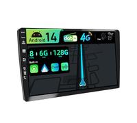 BXLIYER Radio integrata 4G LTE DAB | Android 14 QLED autoradio con GPS Navi| 6G + 128G | CarPlay Android Auto | Fotocamera + MIC | Controllo volante WiFi BT | 10.1 pollici Octa-Core Bluetooth DAB+