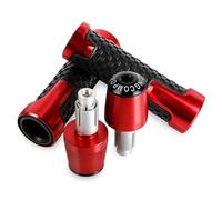 BXNLY Manopole per Manubrio per Aprilia Shiver 750 900 2015 2016 2017 2018 2019 2020 2021 2022 CNC Accessori Moto 7/8 "22 Millimetri Manopole Manubrio Manubrio Tappi Terminali(Red)