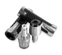 BXNLY Manopole per Manubrio per Honda Silver Wing 600 2001 2002 2003 2004 2005 2014 CNC Accessori Moto 7/8 "22 Millimetri Manopole Manubrio Manubrio estremità Tappi(Silver)