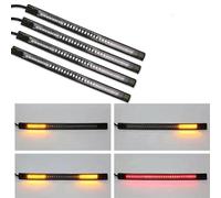 BXNLY Moto Luce 4 Pezzi Striscia Di Luce Per Motocicletta Segnale Di Svolta Posteriore Freno Posteriore Lampadina Di Arresto Lampada Luce Freno 12V Segnale Di Svolta Moto