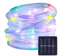 BXROIU Catena luminosa a energia solare, 10metri, 100 LED, impermeabile, catena di luci per esterni, per matrimoni, feste e Natale, multicolore