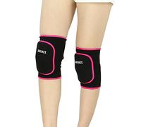 BXT - Ginocchiere rotuleo in cotone morbido e traspirante, ginocchiere da ragazza, ragazzo e tendine, per sport, protettori, ginocchio, elastico, supporto protegegenoux 815 anni, nero e rosso
