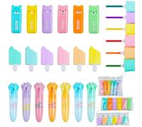 BXUUXA 36 Pz Mini Evidenziatori Gadget,Evidenziatori Pastello Colori Assortiti,Set Evidenziatore per Compleanno Bambin-i Regalini Fine Festa