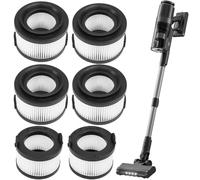 BXUUXA Filtro HEPA di Ricambio per Levoit VortexIQ 40 (4 Grandi + 2 Piccoli), Compatibile con Levoit VortexIQ 40-RF/VortexIQ 40 Flex/LSV-VF401P-AEU, Filtro in PET Lavabile per Aspirapolvere a Batteria