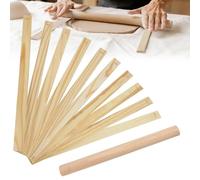 BXUUXA Set 11 Pezzi Guide per Ceramica, Guida per Mattarello in Legno, Bastoncini Guide per Mattarello, Controllo Spessore 3-7mm, Strumenti Ceramica per Modellazione, Scultura e Fai da Te