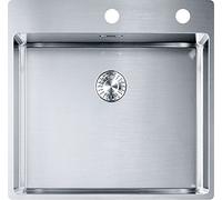 BXX 210-50 530 x 510 mm, 3 1/2", integrale, con valvola di scarico, con banco di rubinetto, senza goccia, spazzolato