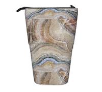 Bxzpzplj Astuccio portamatite telescopico multiuso con stampa floreale moderna, organizer per cancelleria, Pietra di onice Blu Pallido, Taglia unica