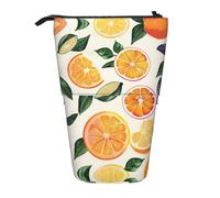 Bxzpzplj Astuccio telescopico colorato con stampa a mattoncini per cancelleria per forniture scolastiche, stoccaggio trucco, Modello di agrumi, Taglia unica
