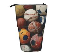 Bxzpzplj Astuccio telescopico con stampa di frutta e verdura arcobaleno, per cancelleria, trucco, per adolescenti, materiale scolastico, Palla sportiva., Taglia unica